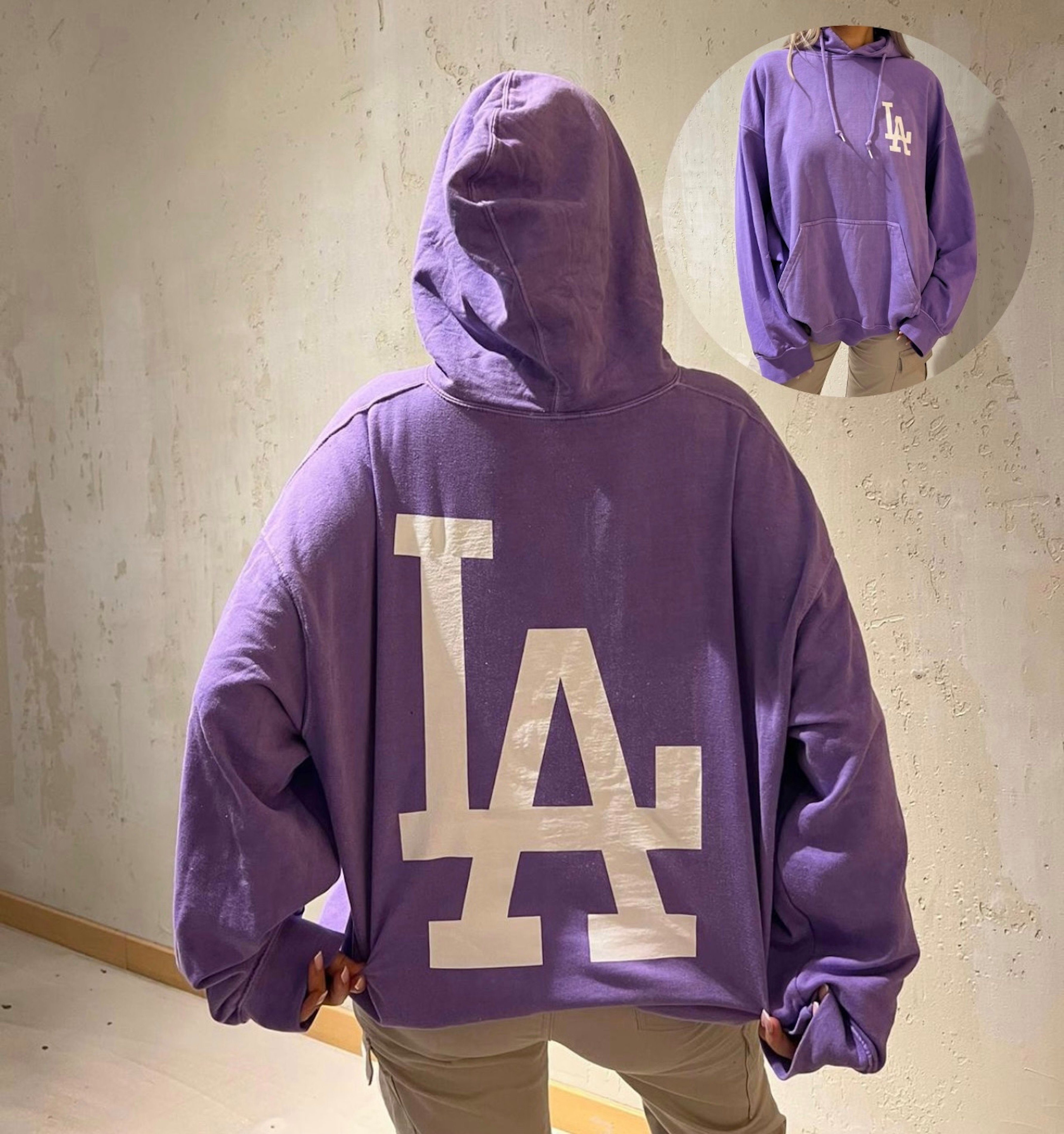 Worldclassca Kapuzensweatshirt Worldclassca Oversized LA Hoodie Kapuzenpullover Lounge Sweatshirt