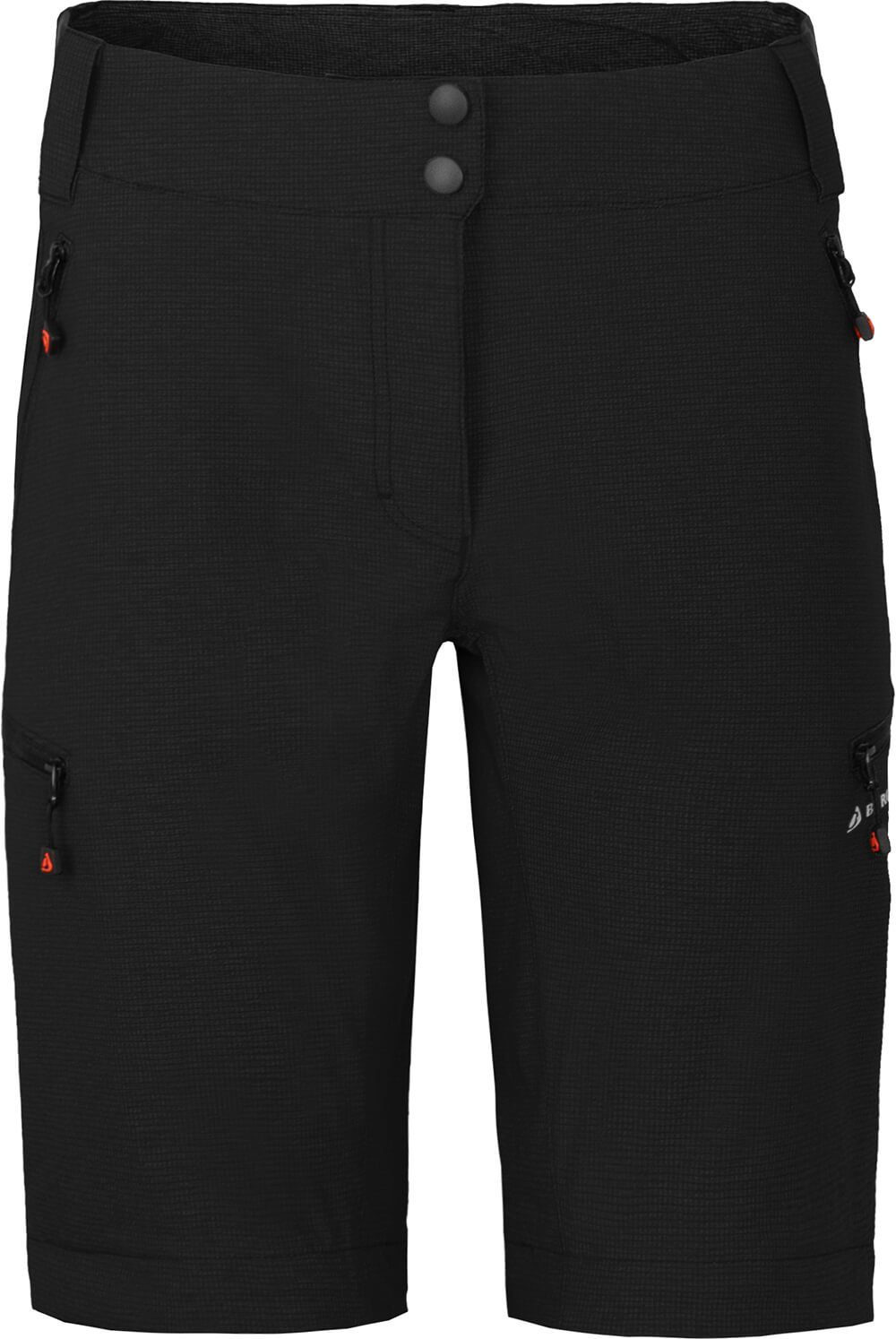 Bergson Outdoorhose VALLI zip-off Damen Radhose, robust elastisch, Normalgrößen, schwarz