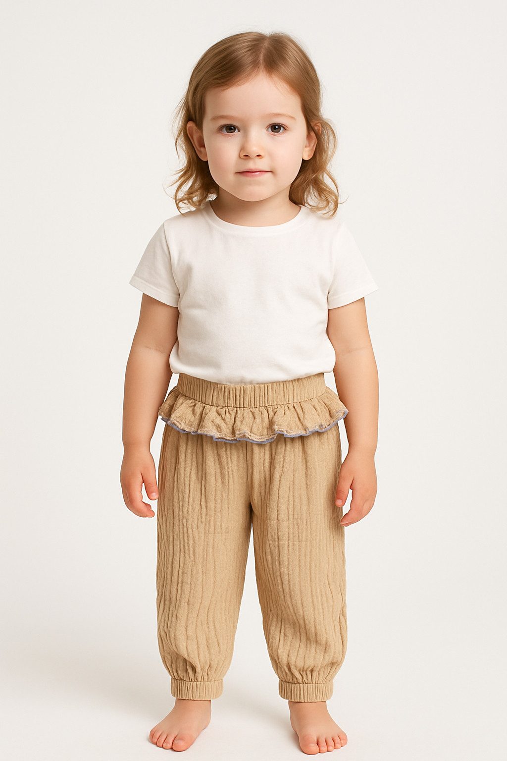 Panco Comfort-fit-Jeans Hose mit Spitzendetail für Babys