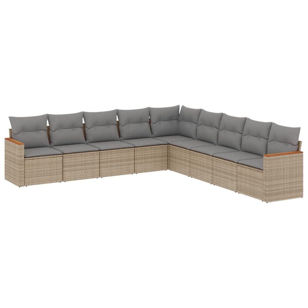 vidaXL Gartenlounge-Set 9-tlg. Garten-Sofagarnitur mit Kissen günstig online kaufen
