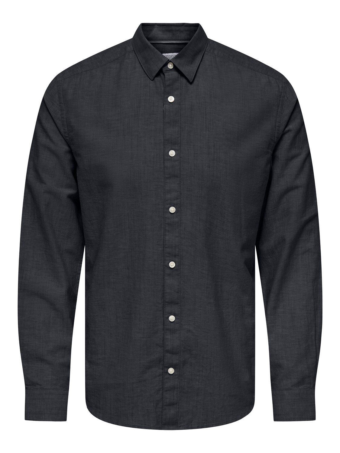 ONLY & SONS Langarmhemd ONSCANTLEY LIFE LS SOLID LINEN SHIR OTL