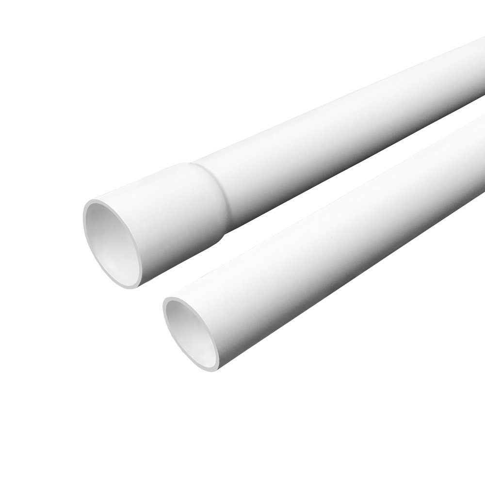 ARLI Kabelkanal Elektrorohr M32 Stangenrohr + 20x Klemmschelle Set Leerrohr PVC (10 meter / 10 Kabelrohre, 10-St), gemufft Kabel Kanal Installationsrohr 32 mm Rohr 1m Kabelrohr