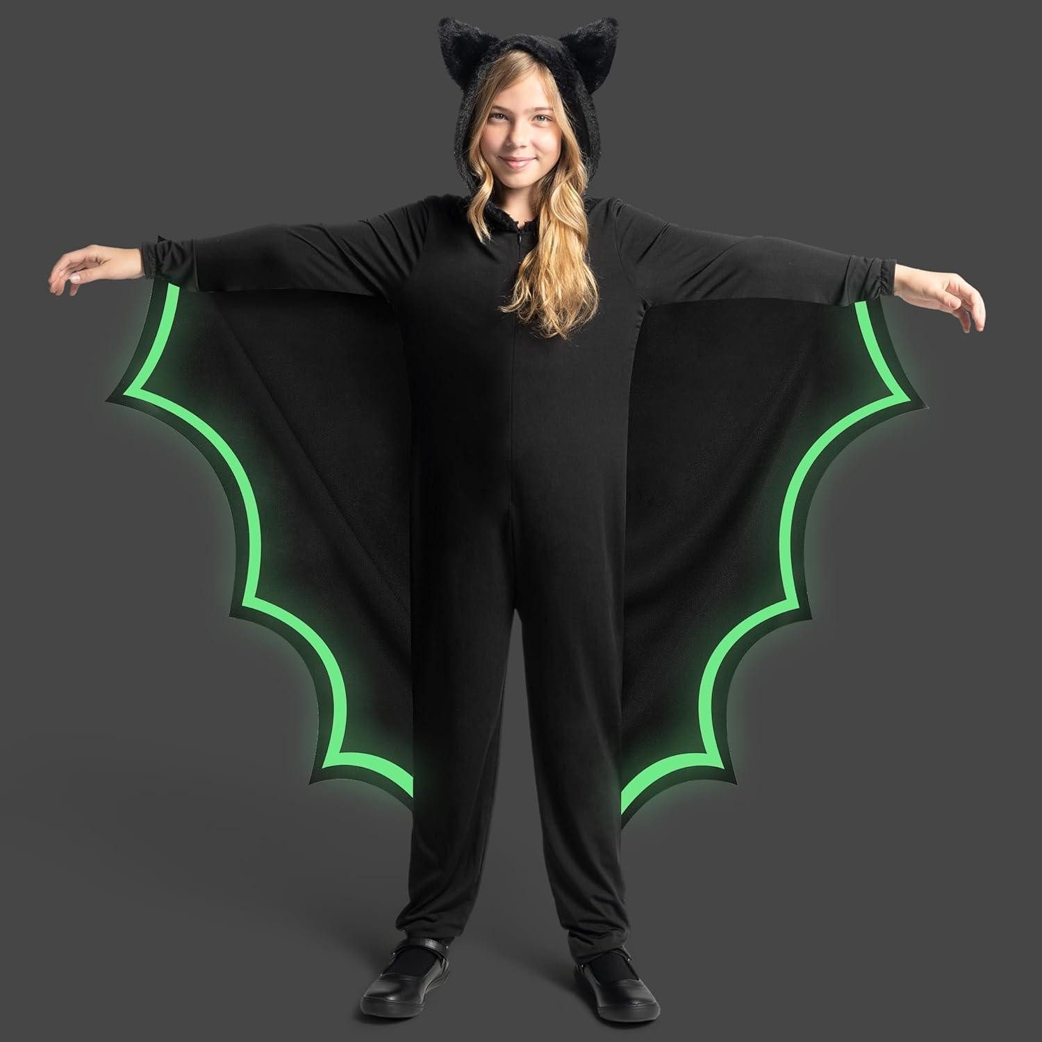 LuxusKollektion Monster-Kostüm Kinder Fledermaus Kostüm Flügel Jumpsuit Schwarz Halloween Dress Up