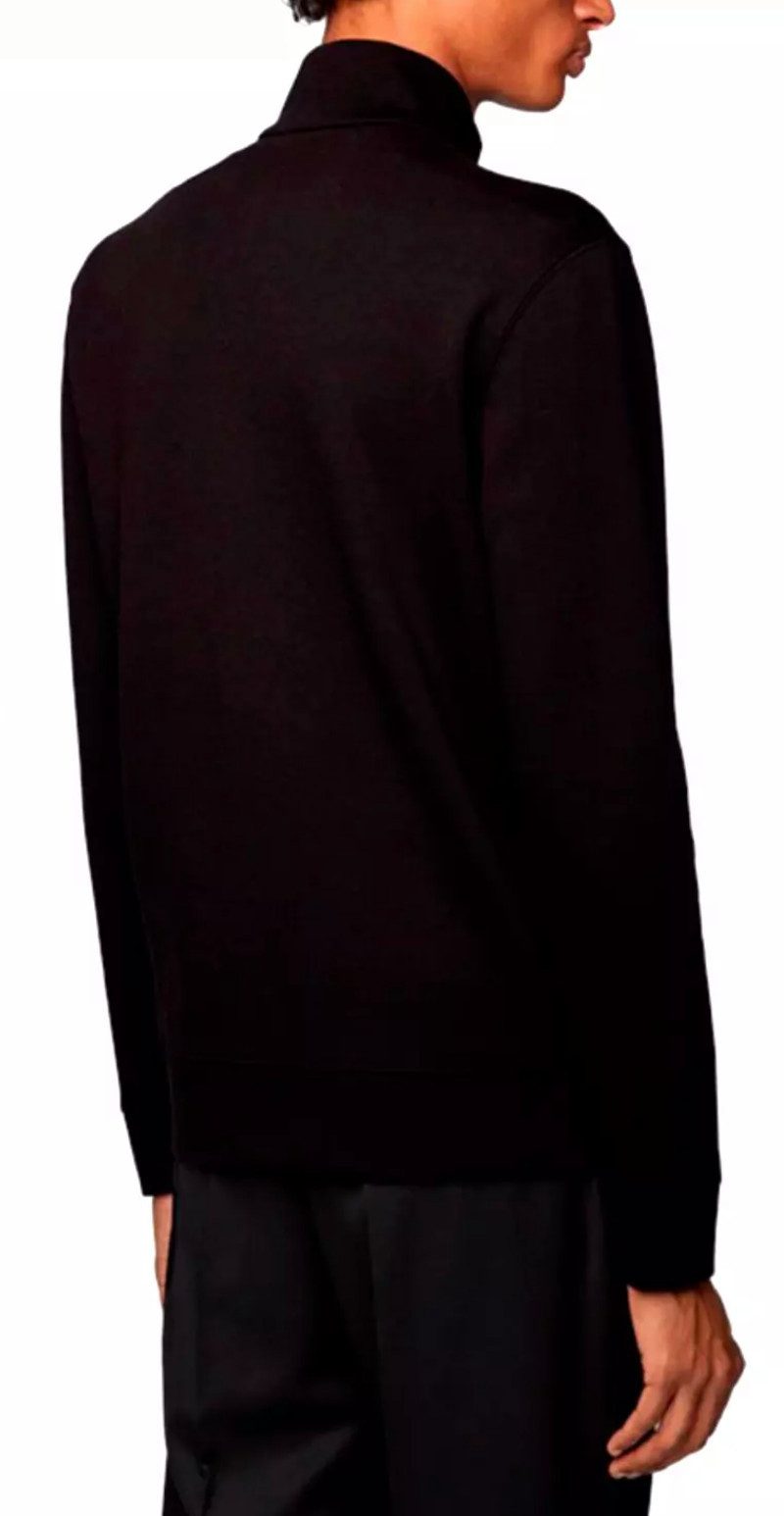 BOSS Blouson Sidney 11 Sweatjacke Reisverschluss Jacke Zwei-Wege-Reißverschluss, Reißverschlusstaschen, Gerippte Bündchen