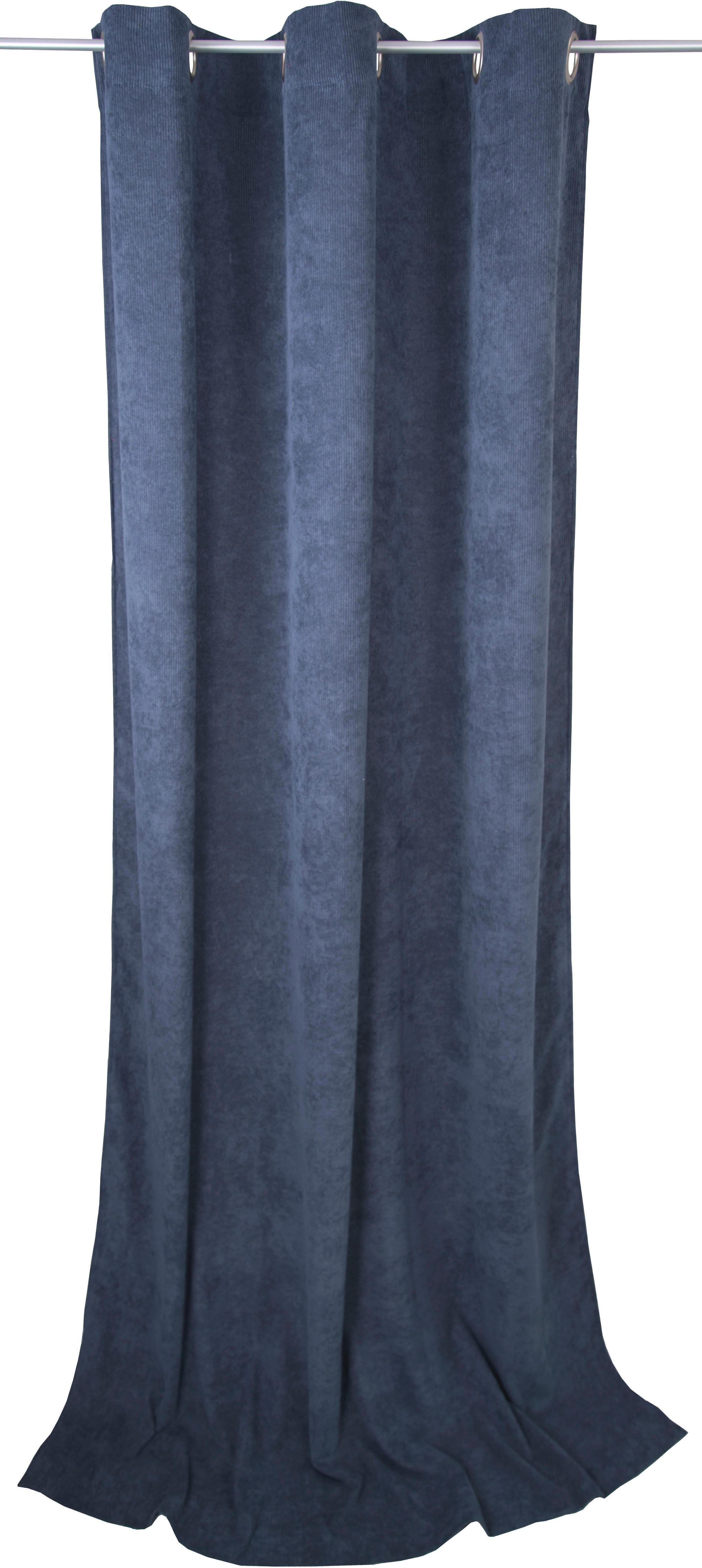 Vorhang CASUAL 245x140 blau TAILOR HOME, St), blickdicht, (1 Wirkware, CORD, HxB: TOM Ösen