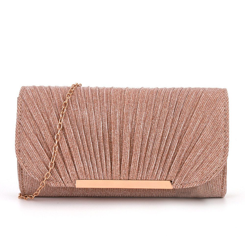 Zaewry Abendtasche Damen Satin Abendtasche Elegante Satin Plissee Abend Clutch