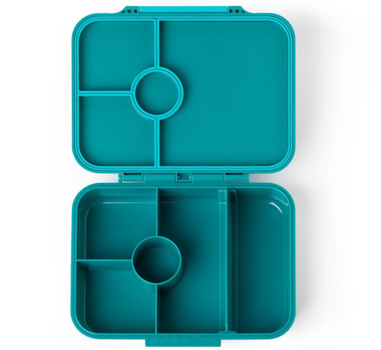 LEKKABOX Lunchbox Bentobox Brotdose, 4 Fächer - Kinder Vesperdose Brotbüchse Brotbox, Für feuchte Lebensmittel auslaufsicher, inkl. extra Trenner