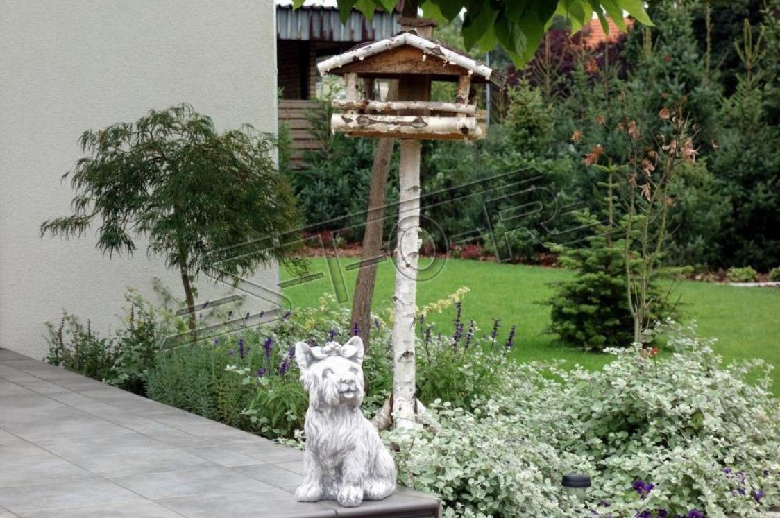 JVmoebel Skulptur Garten Dekoration Hund Terrasse Stein Figuren Figur Daisy Statue