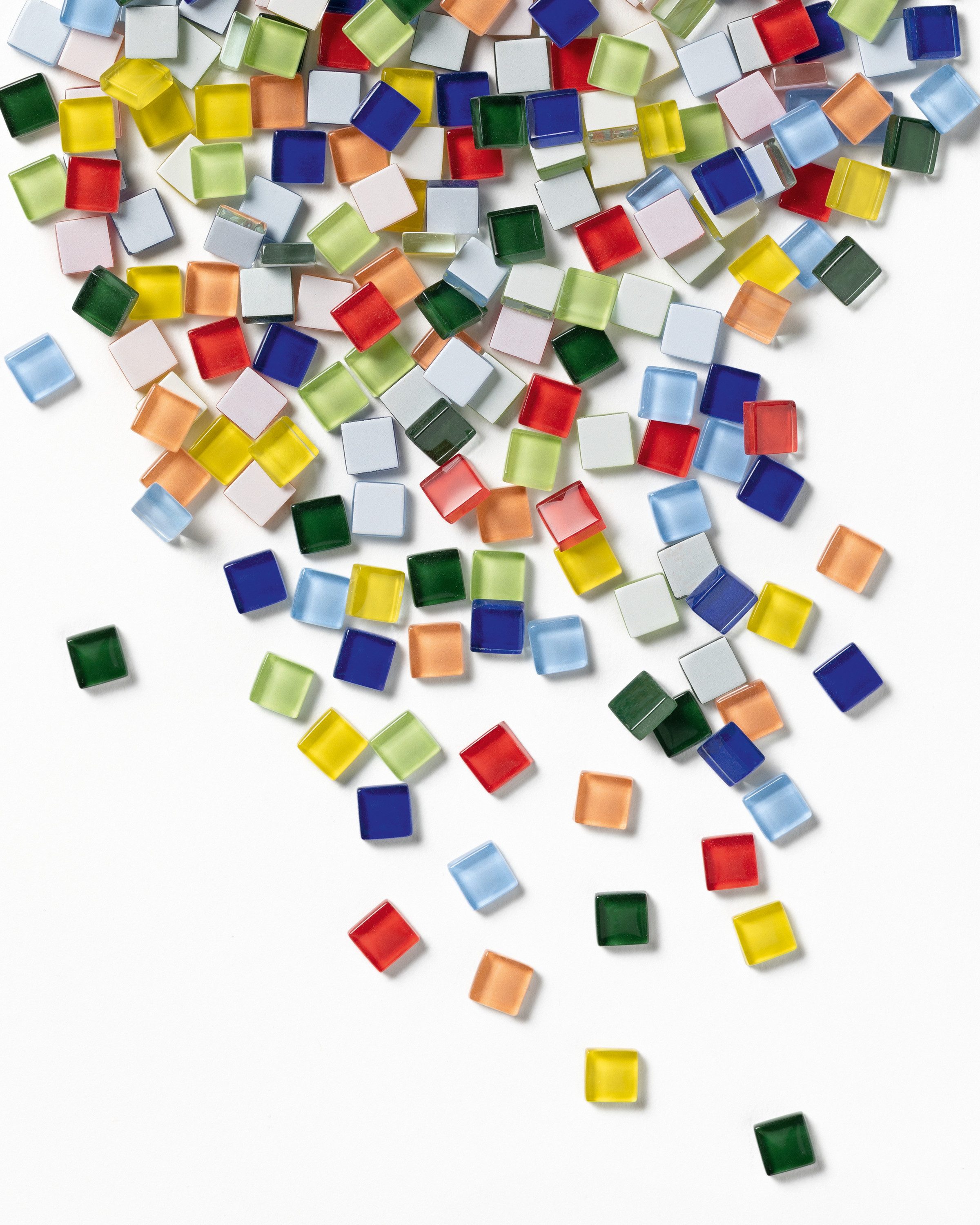 Folia Dekoobjekt Glas-Mosaiksteine Mix, 10x10mm, 300 Stück ~240g, f (300 St)