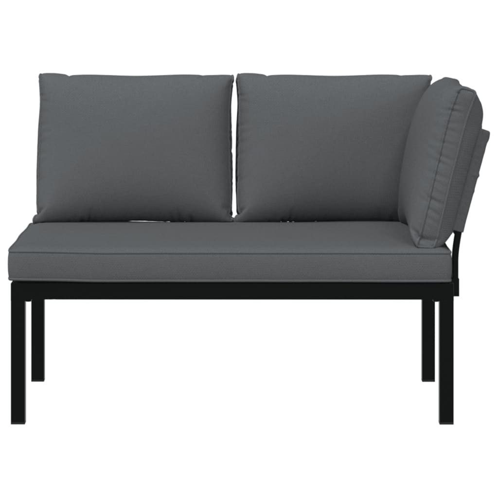 vidaXL Gartenbank Gartenbank mit Kissen Schwarz günstig online kaufen
