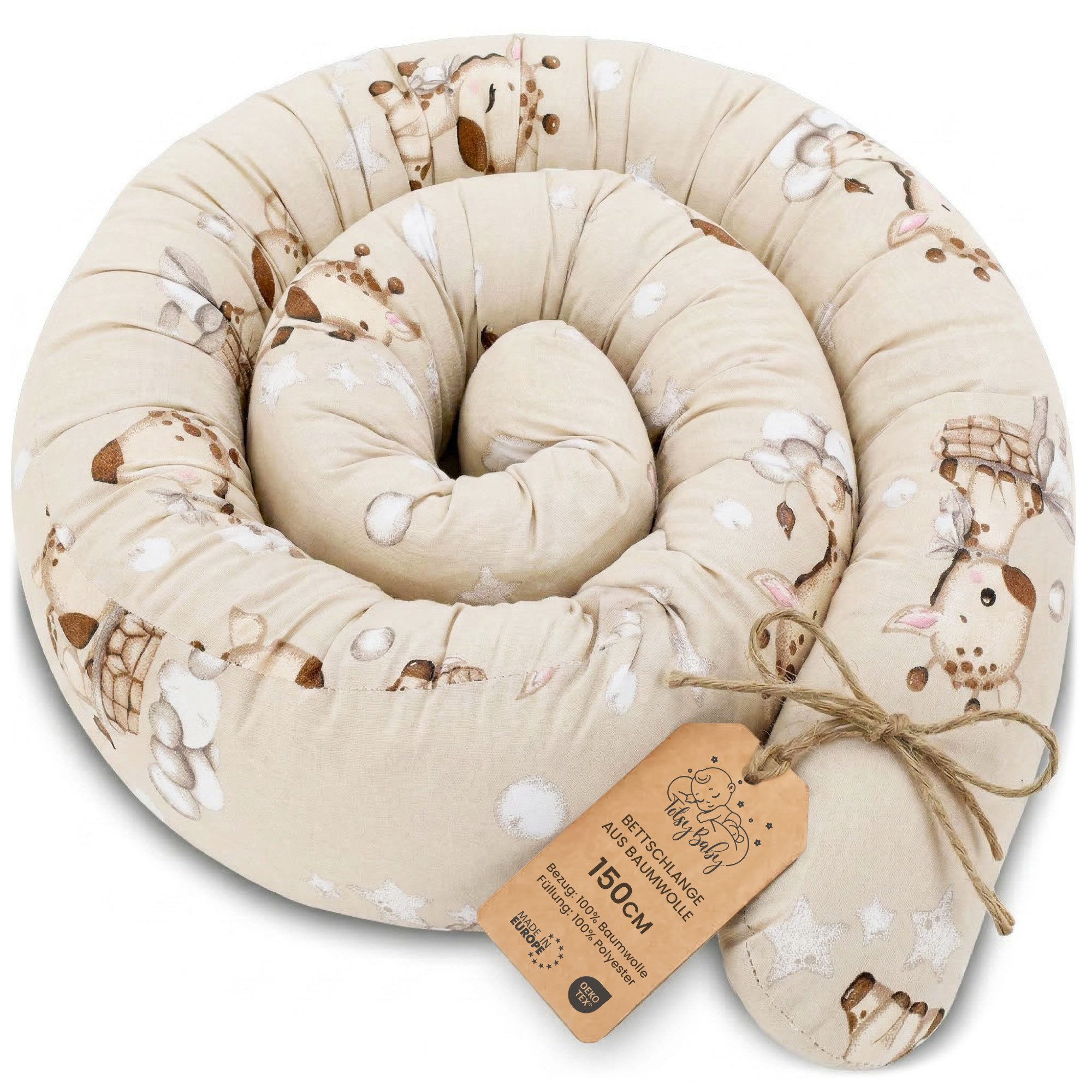 Totsy Baby Seitenschläferkissen Bettschlange Body Pillow - Kopfkissen lang Bettrolle Schlafkissen