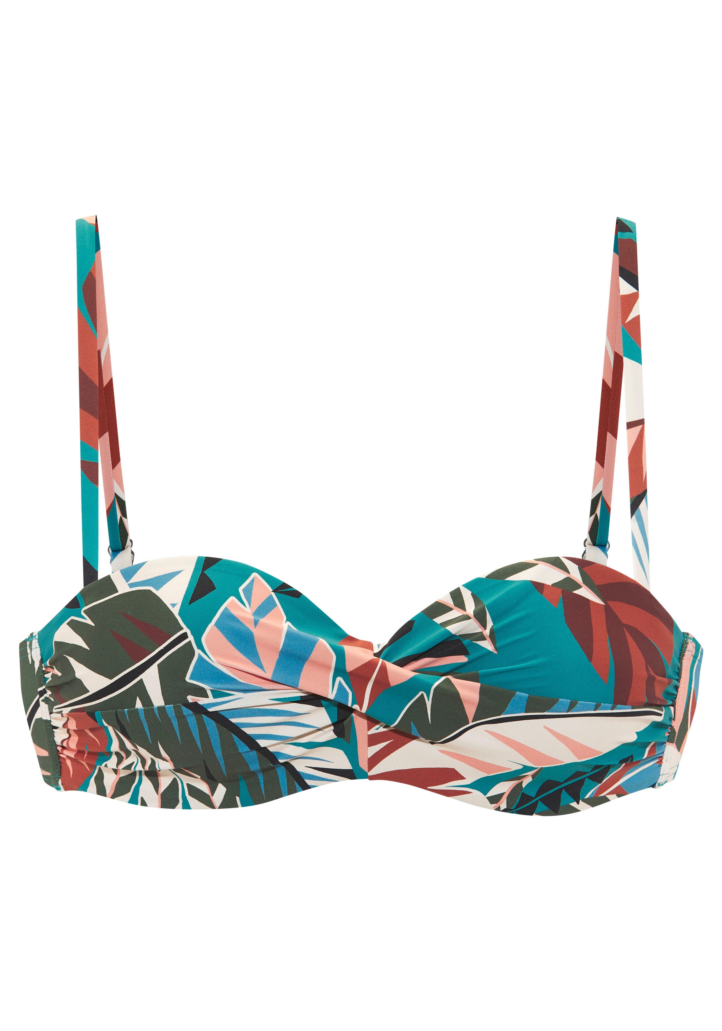 Buffalo Bügel-Bandeau-Bikini-Top Moana, mit modernem Allover-Print