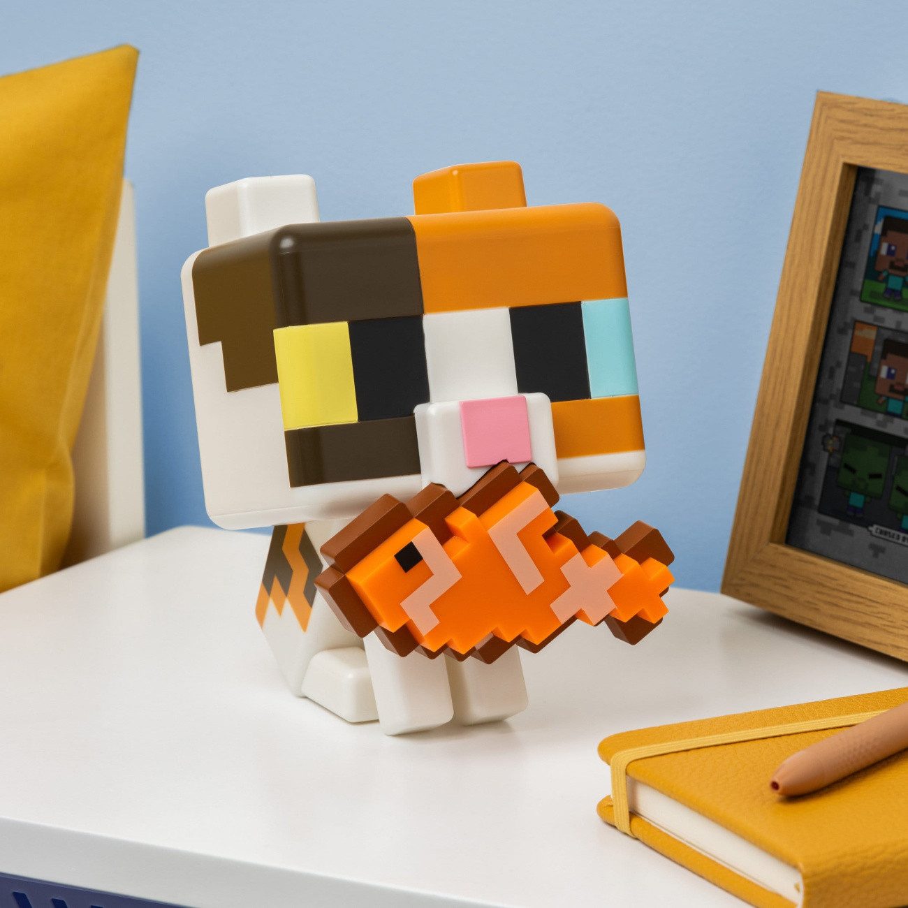 Paladone LED Dekolicht Minecraft GloBuddies Leuchte Cat 15 cm – Bild 5 von 5