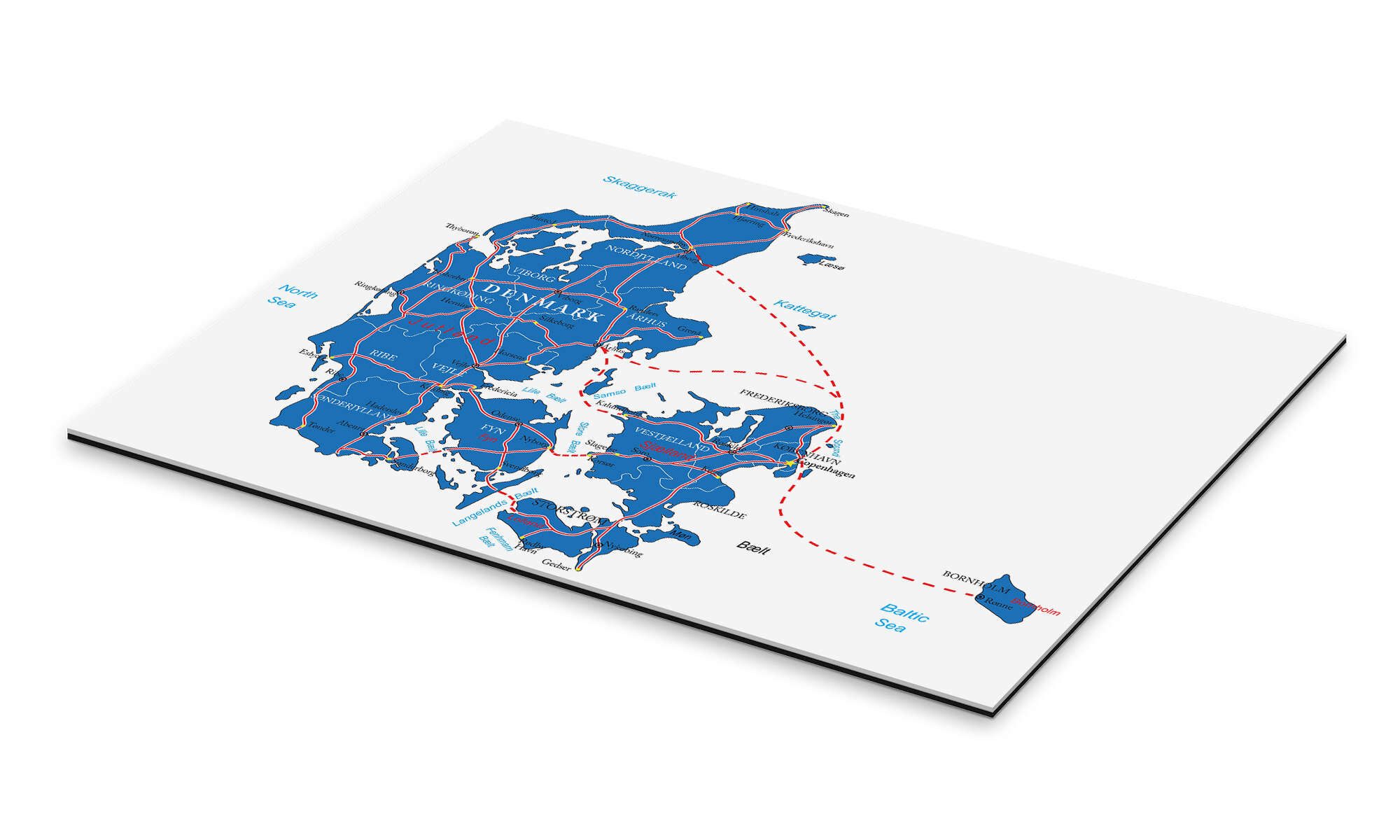 Posterlounge Poster Editors Choice, Dänemark Karte, günstig online kaufen
