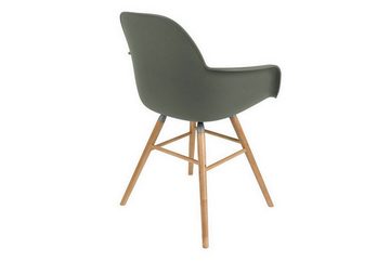 Zuiver Stuhl Armlehnstuhl Albert Kunststoff grün