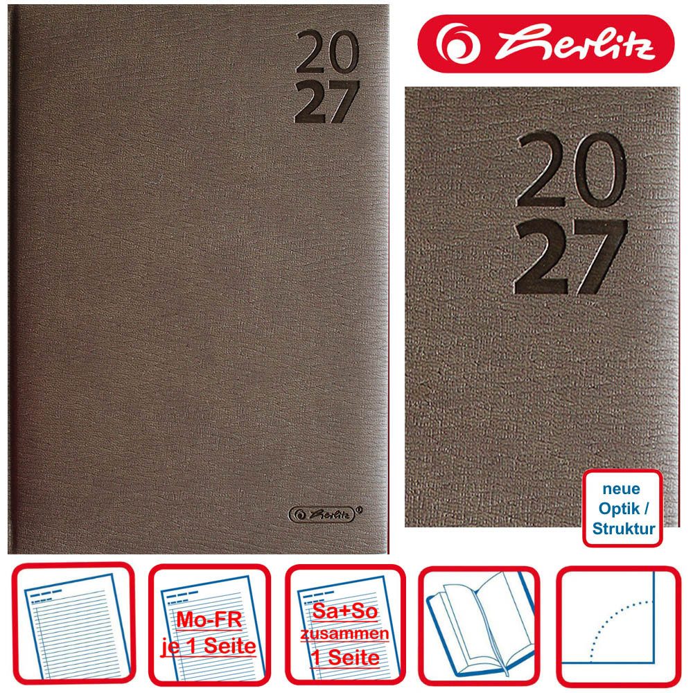 Herlitz Buchkalender A5 Wall 2027 braun