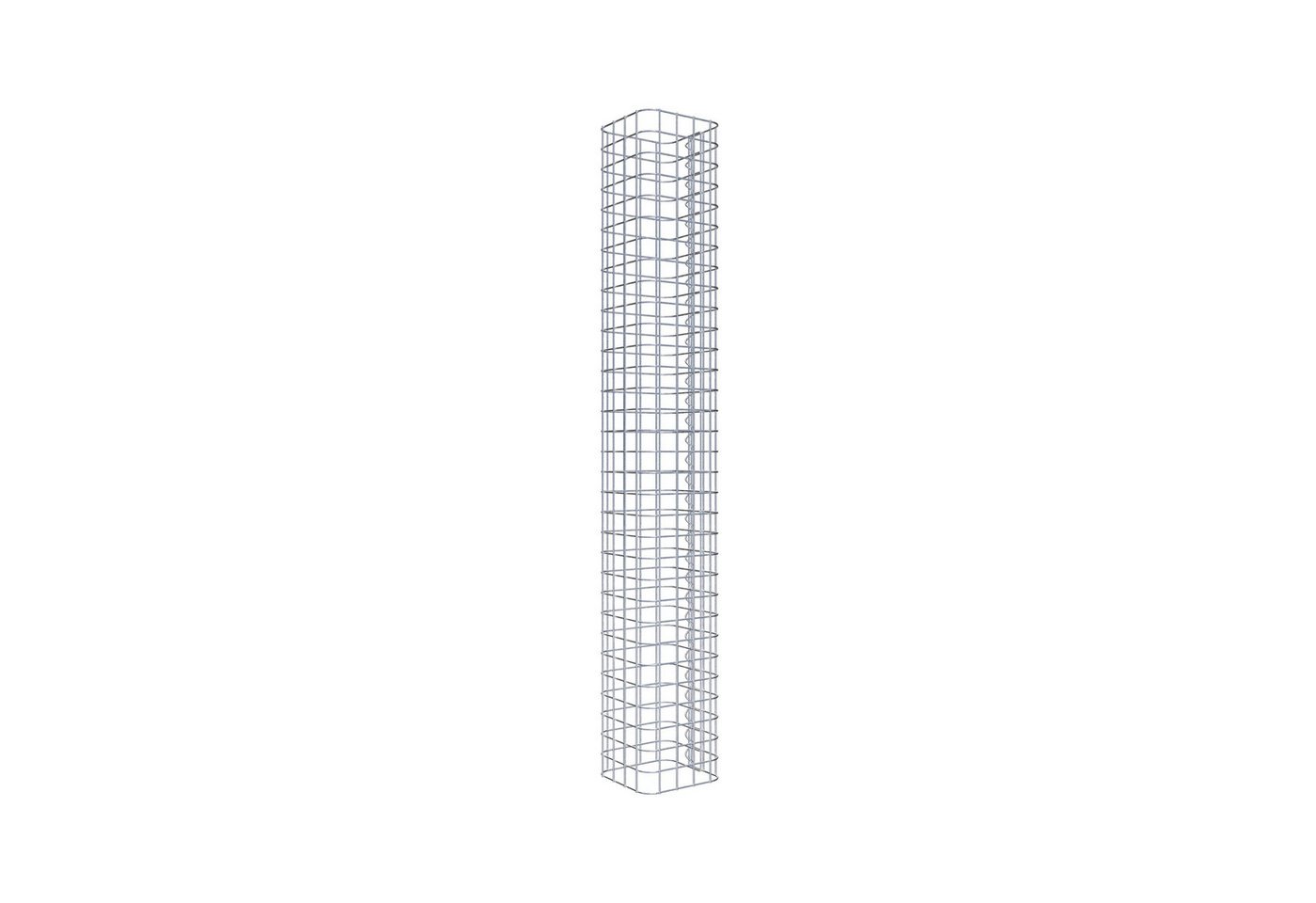 Thumbnail - Gabiona Steinsäule Gabionensäule eckig 22 cm x 22 cm, 160 cm Höhe, MW 5 cm x 5 cm, (Gabionensäule eckig 22 cm x 22 cm, 1...