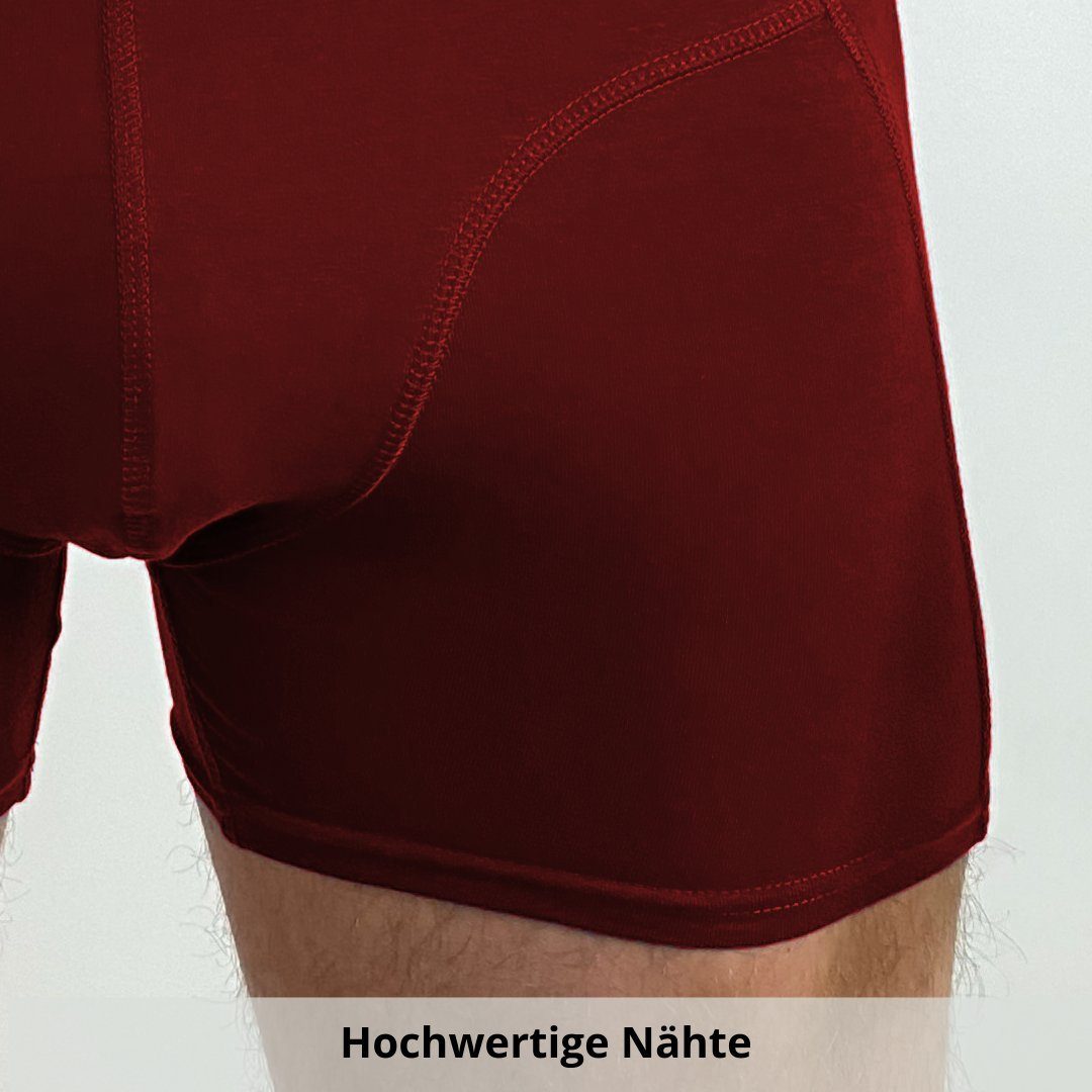 Sitztgut Boxershorts aus Baumwolle – Super Weich, Kratzfrei, Trocknergeeignet, Top Passform (Set, 6-St) Super Sitz dank 7-teiliger Schnitt statt 3-teilig, gekäm – Bild 4 von 5
