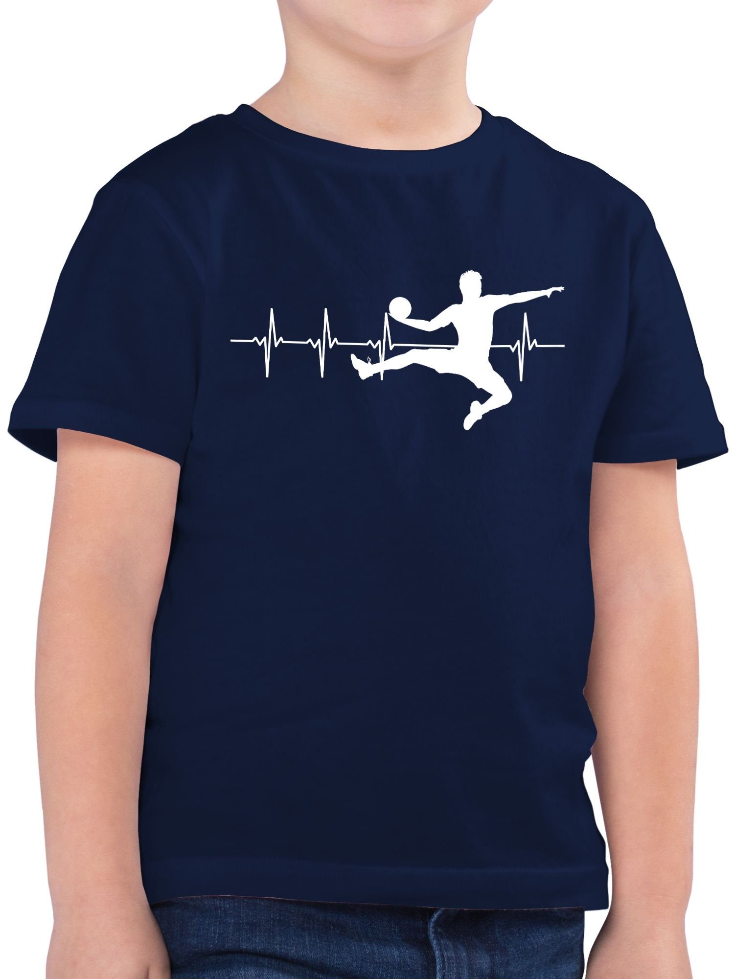 Shirtracer T-Shirt Handball Herzschlag für Herren (1-tlg) Kinder Sport Kleidung