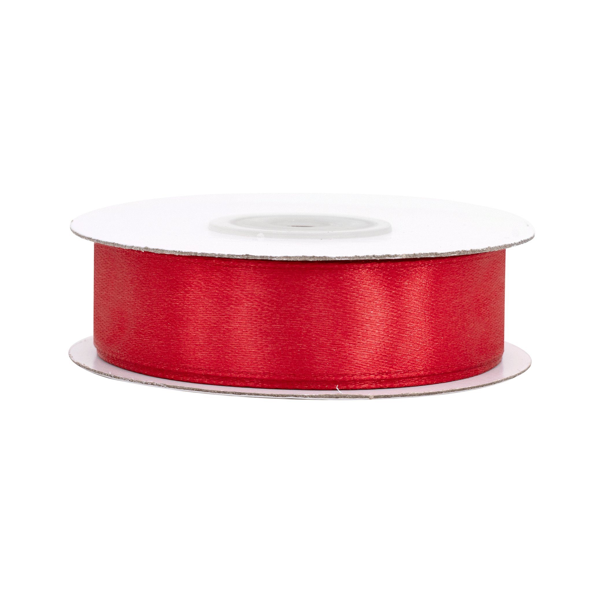 Creativery Satinband, Satinband 18mm x 25m Rolle Rot