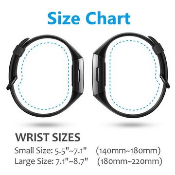 CoolGadget Smartwatch-Armband Fitnessarmband aus TPU / Silikon, für Fitbit Charge 3 / 4 Sport Uhrenarmband Fitness Band Unisex Größe S