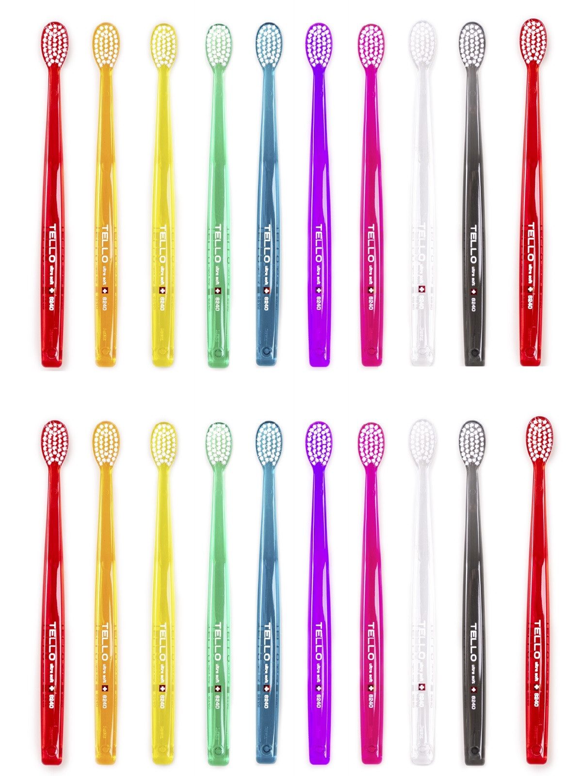 Zahnbürste 20x TELLO Brush Ultra Soft 6240 - Zahnbürste