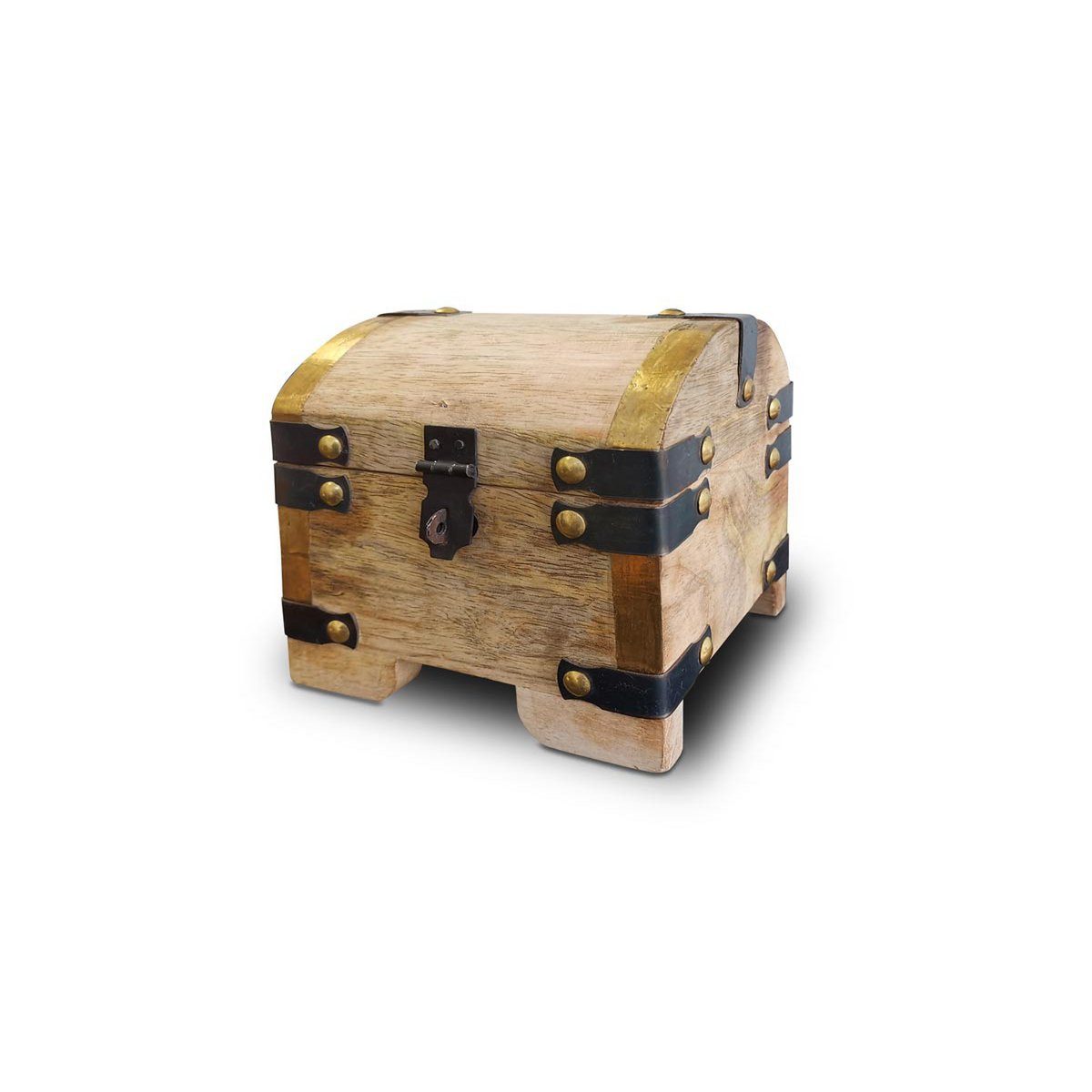 Wiladu Aufbewahrungsbox Schatzkiste aus Mangoholz 20x20x12 cm Wiladu Holz Geschenk