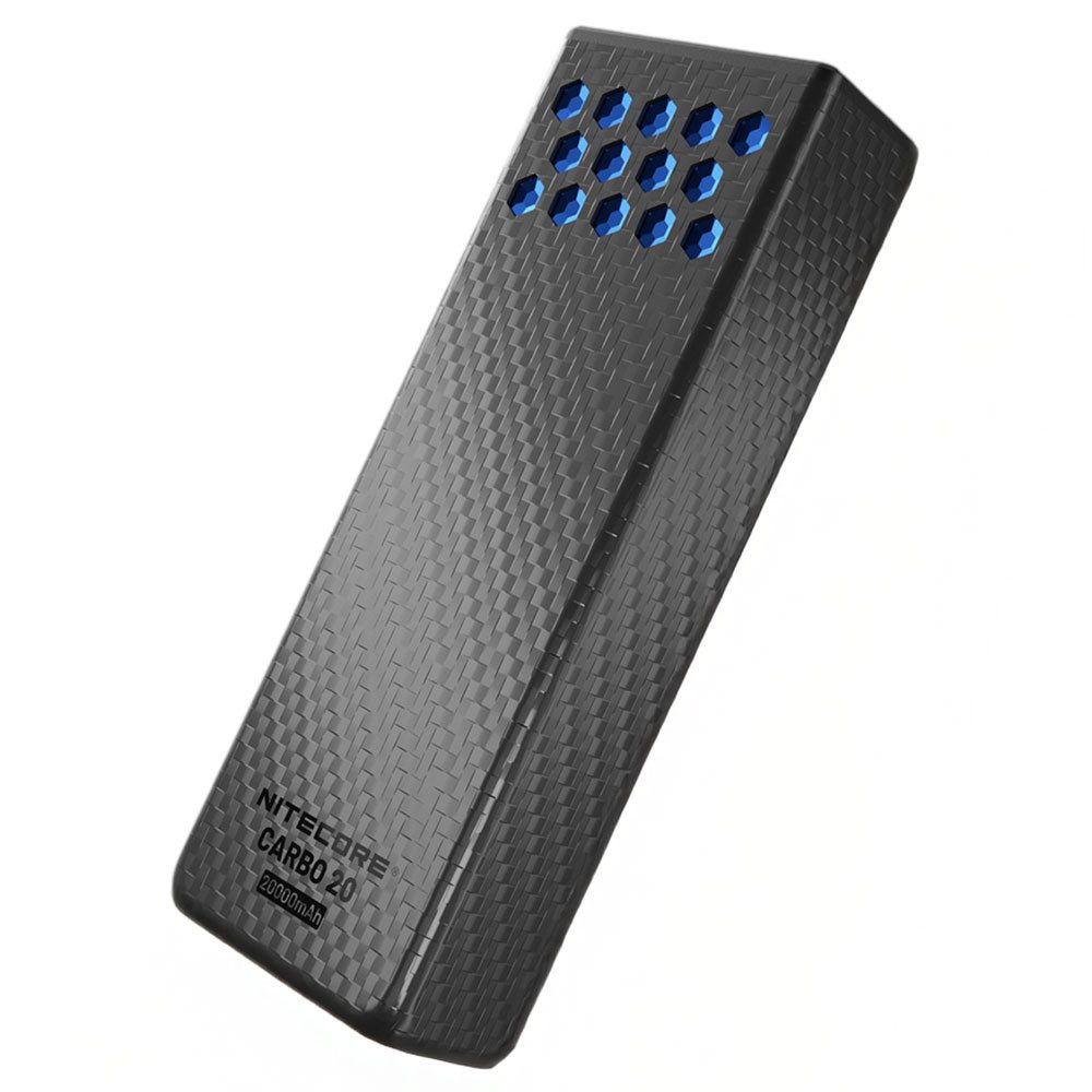 Nitecore Carbo20 Powerbank 20000mAh - Blau Outdoor Powerbank 20000 mAh (3,88 V, 1 St), Passthrough-fähig, wasserdicht