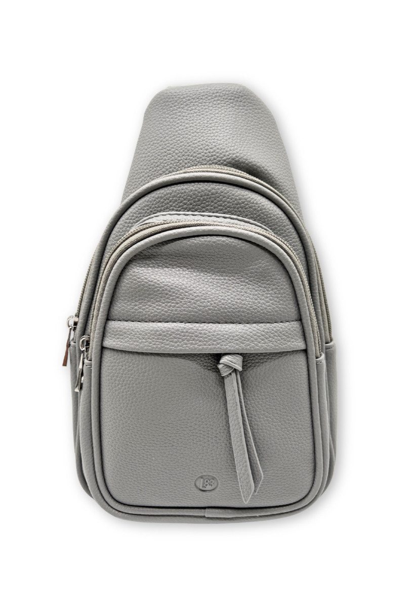 Lot83 Handtasche Rucksack Damen - FAYA - hellgrau, khaki