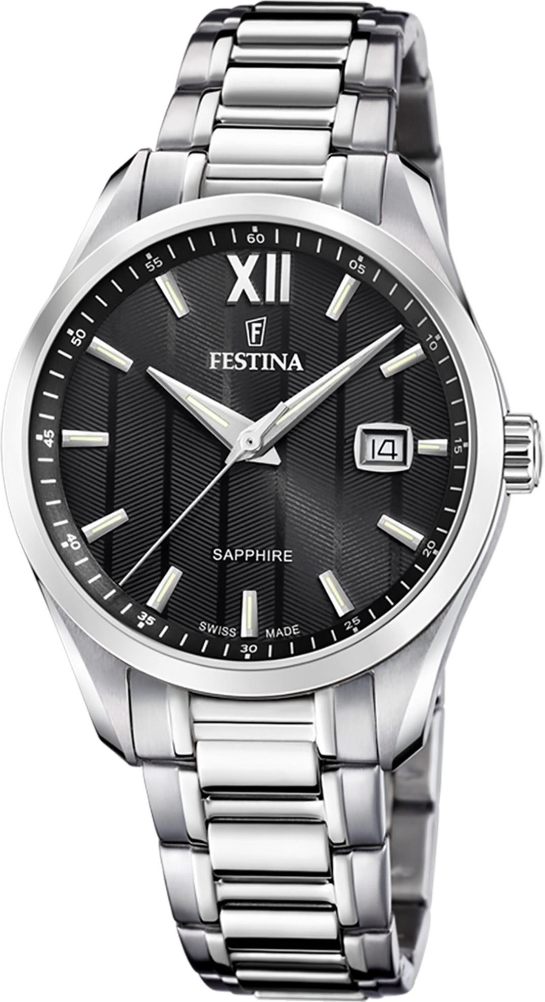 Quarzuhr Festina Herrenuhr Edelstahl silber
