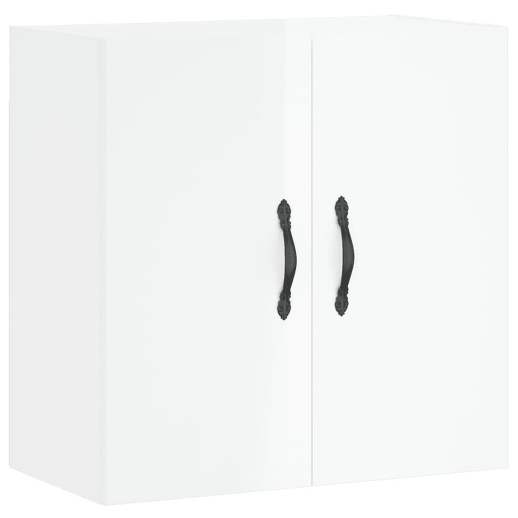 Fächerschrank cm vidaXL Wandschrank Holzwerkstoff (1-St) Hochglanz-Weiß 60x31x60