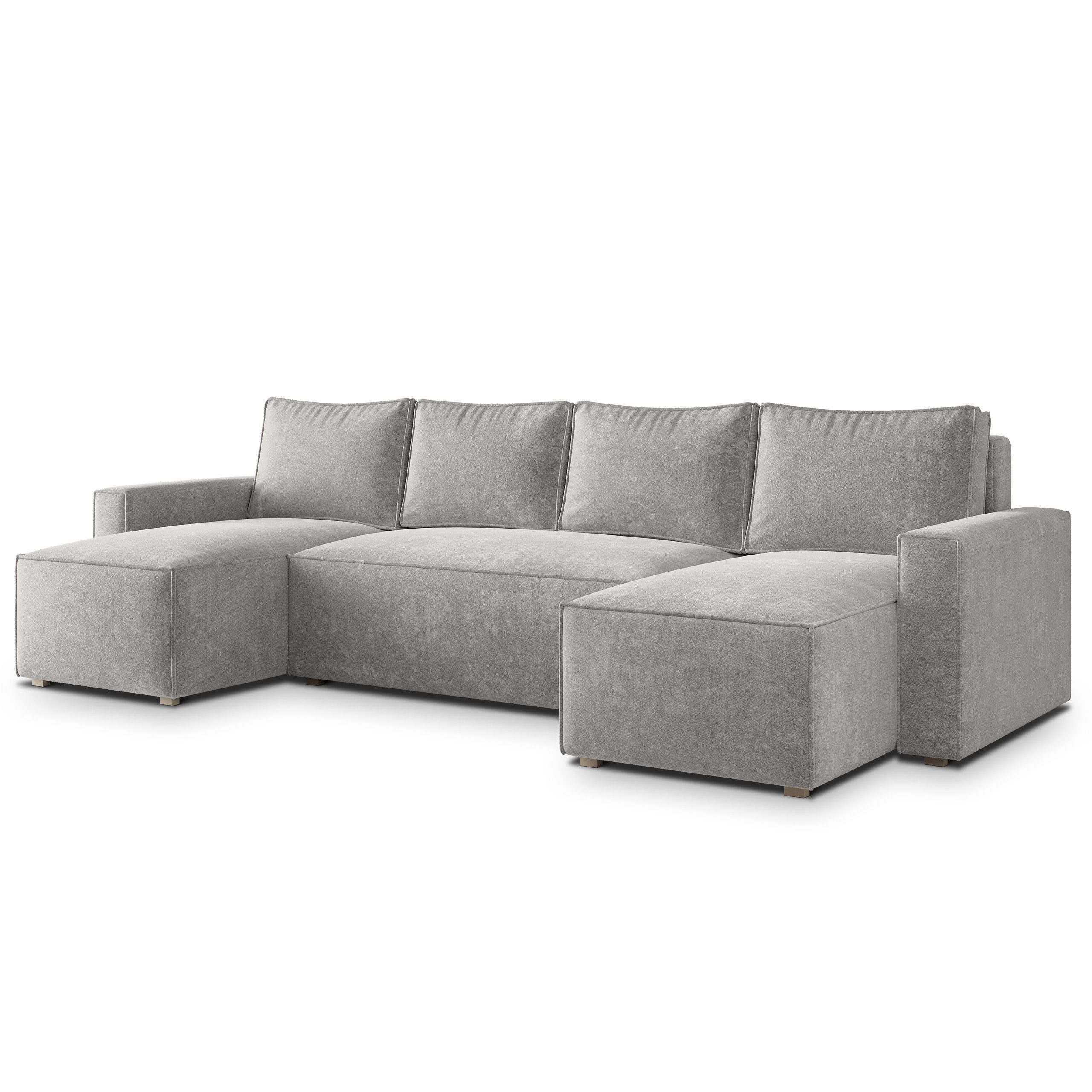 Masseno Ecksofa ASPRA mit Schlaffunktion U-Form, Sofa mit Bettkasten