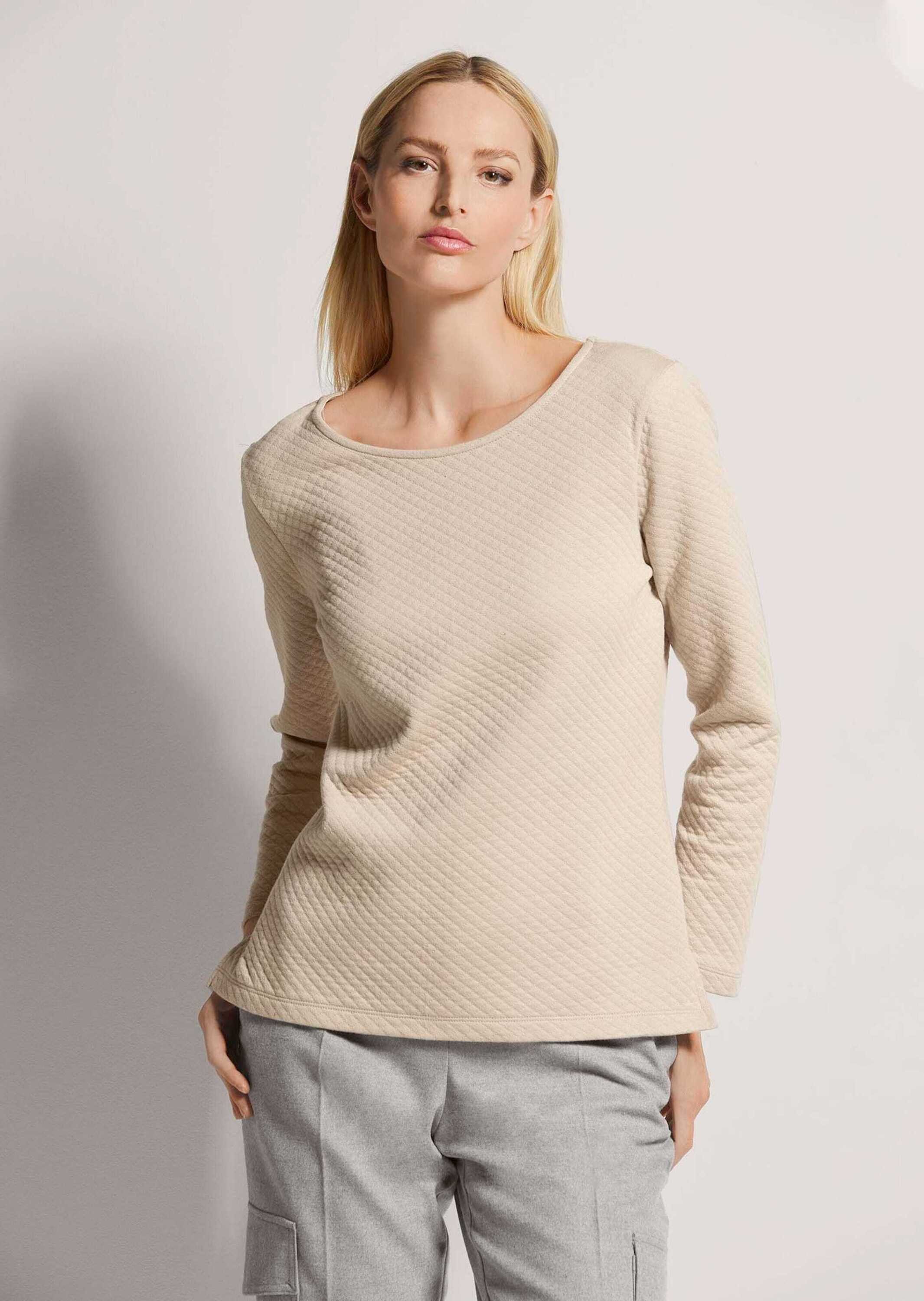Langarmshirt Sweatshirt mit Struktur