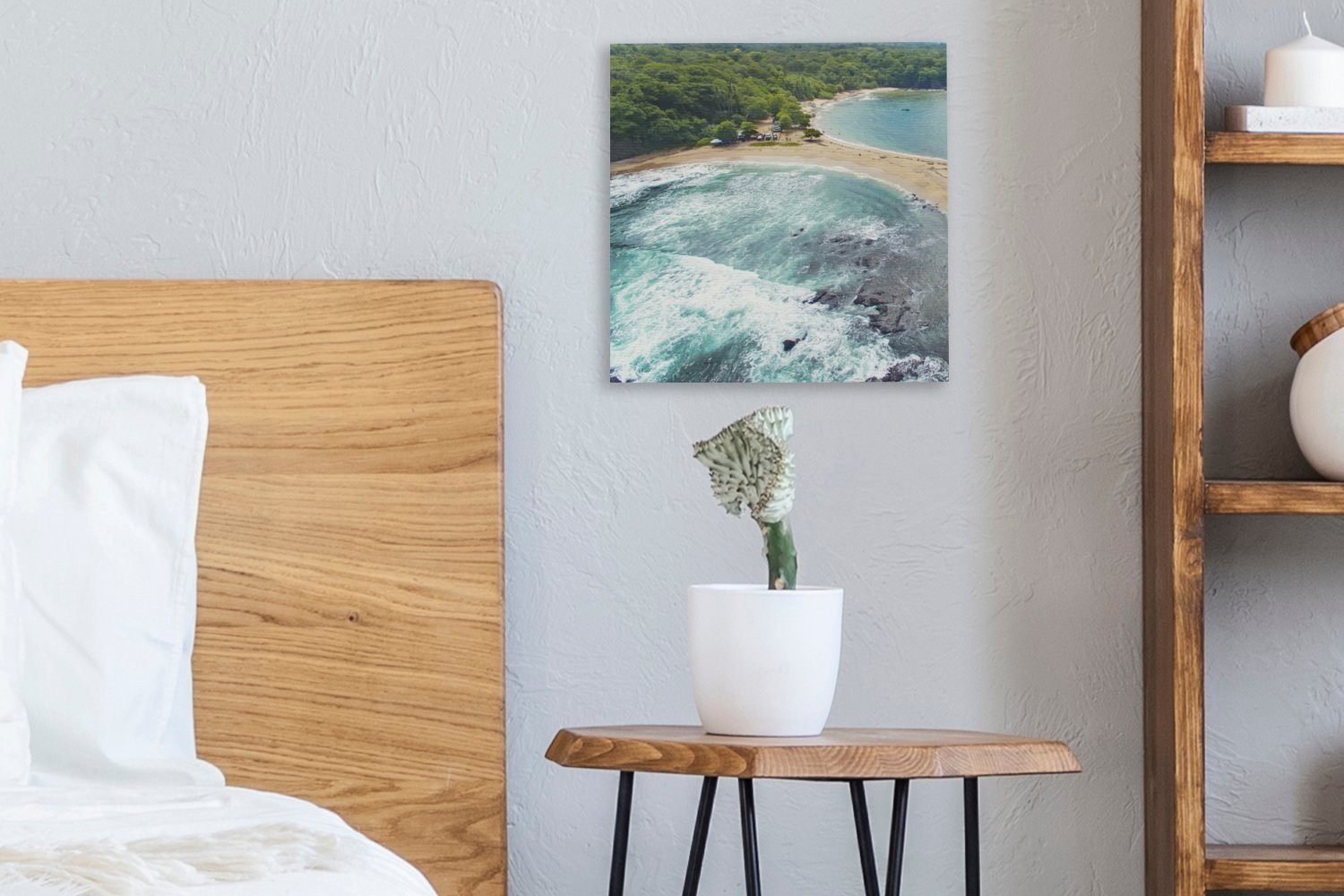 OneMillionCanvasses® Wohnzimmer in Leinwand (1 zwei Wasser Costa für mit Rica Strand Schlafzimmer Seiten, Bilder Leinwandbild auf St),