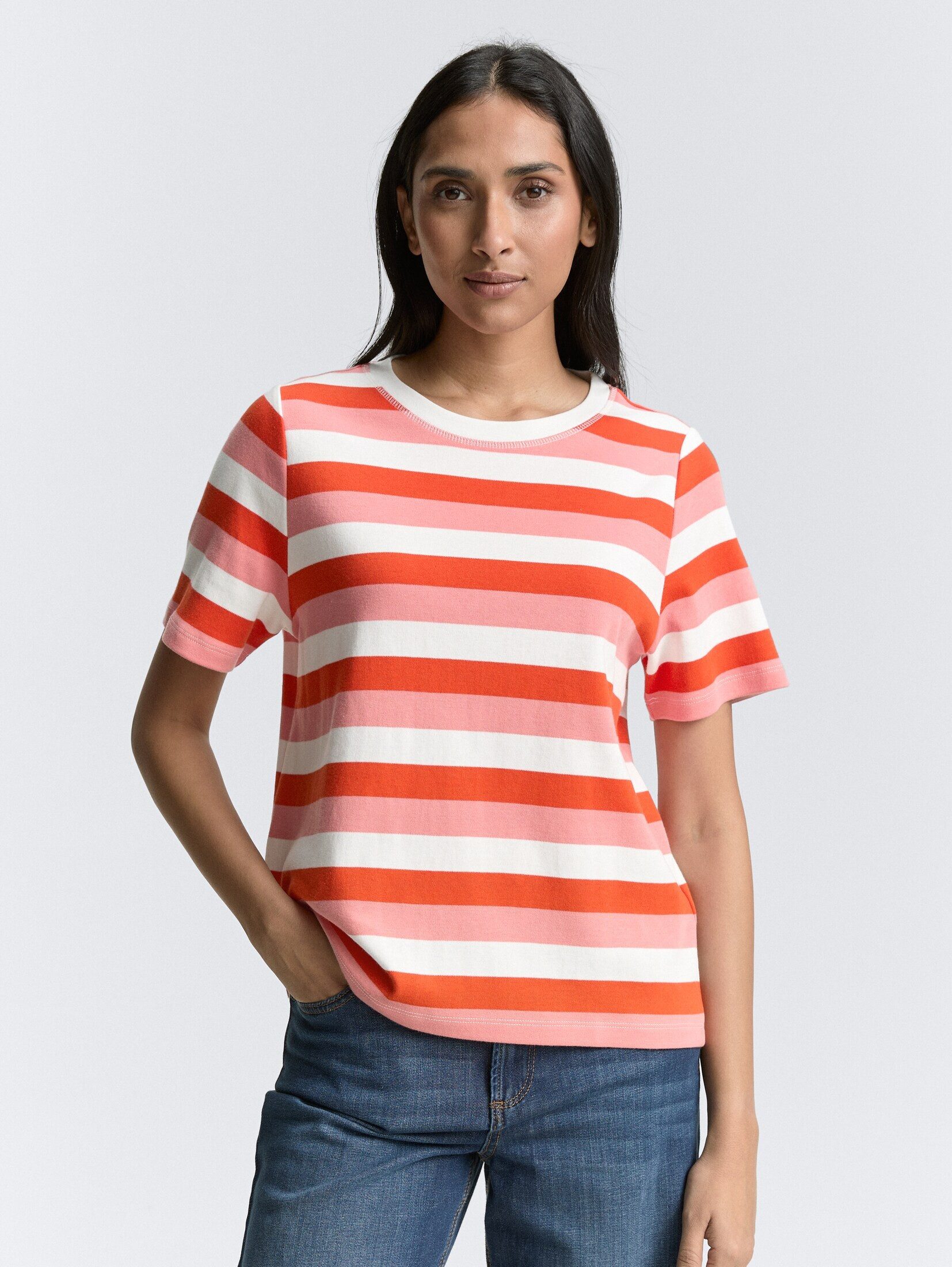 TOM TAILOR T-Shirt T-Shirt aus Baumwolle günstig online kaufen