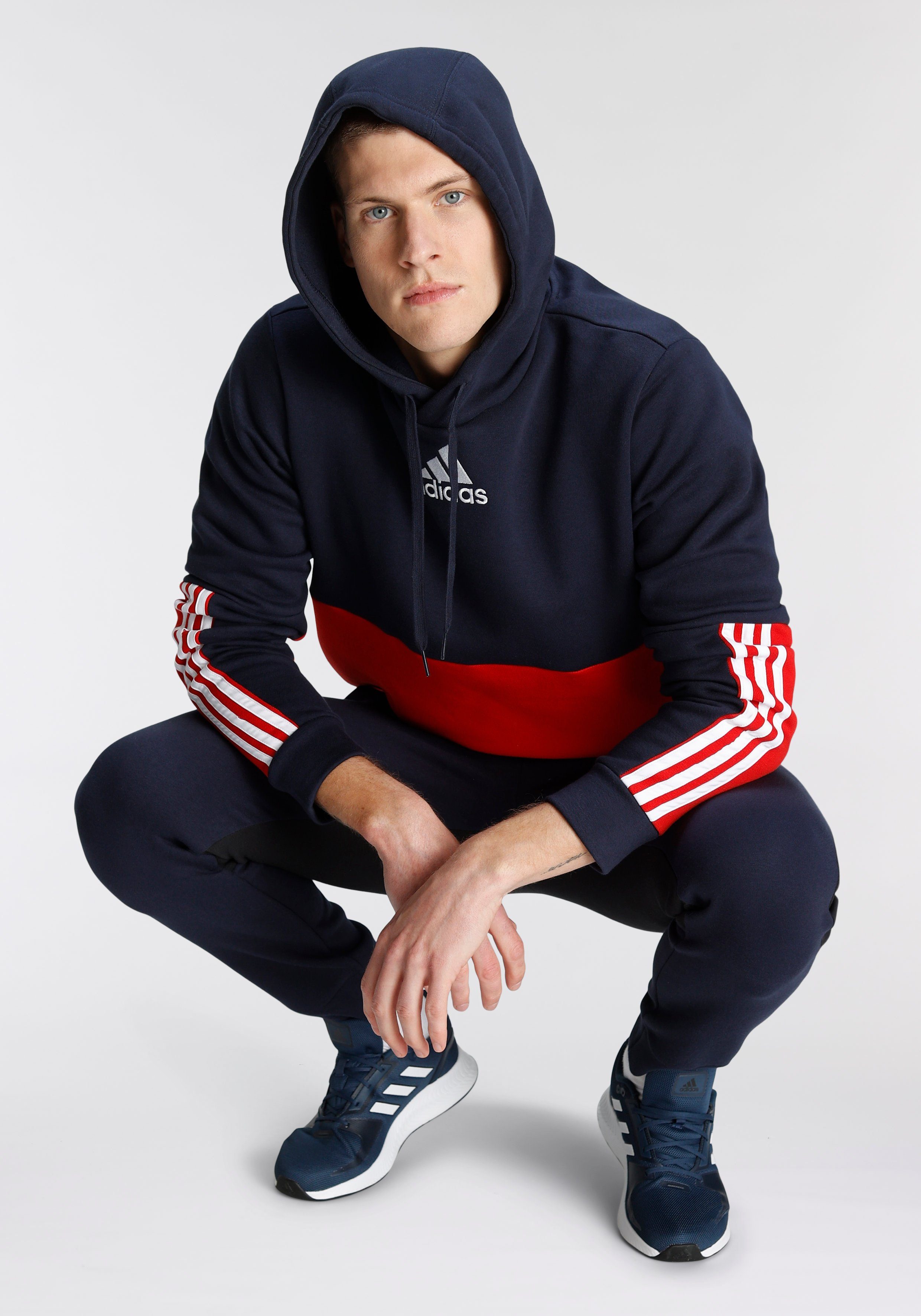 adidas Sportswear Kapuzensweatshirt ESSENTIALS COLORBLOCK FLEECE HOODIE günstig online kaufen