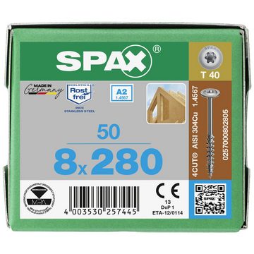SPAX Schraube SPAX 0257000802805 Holzschraube 8 mm 280 mm T-STAR plus Edelstahl