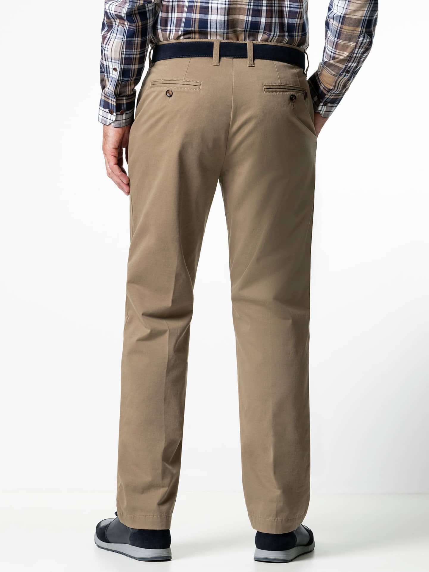 Walbusch Chinohose Herren Extraglatt-Thermo Chino Regular Fit bügelfrei Thermohose Wärmende Baumwollflanellhose mit Thermofutter, Flex-Bund, pflegeleicht