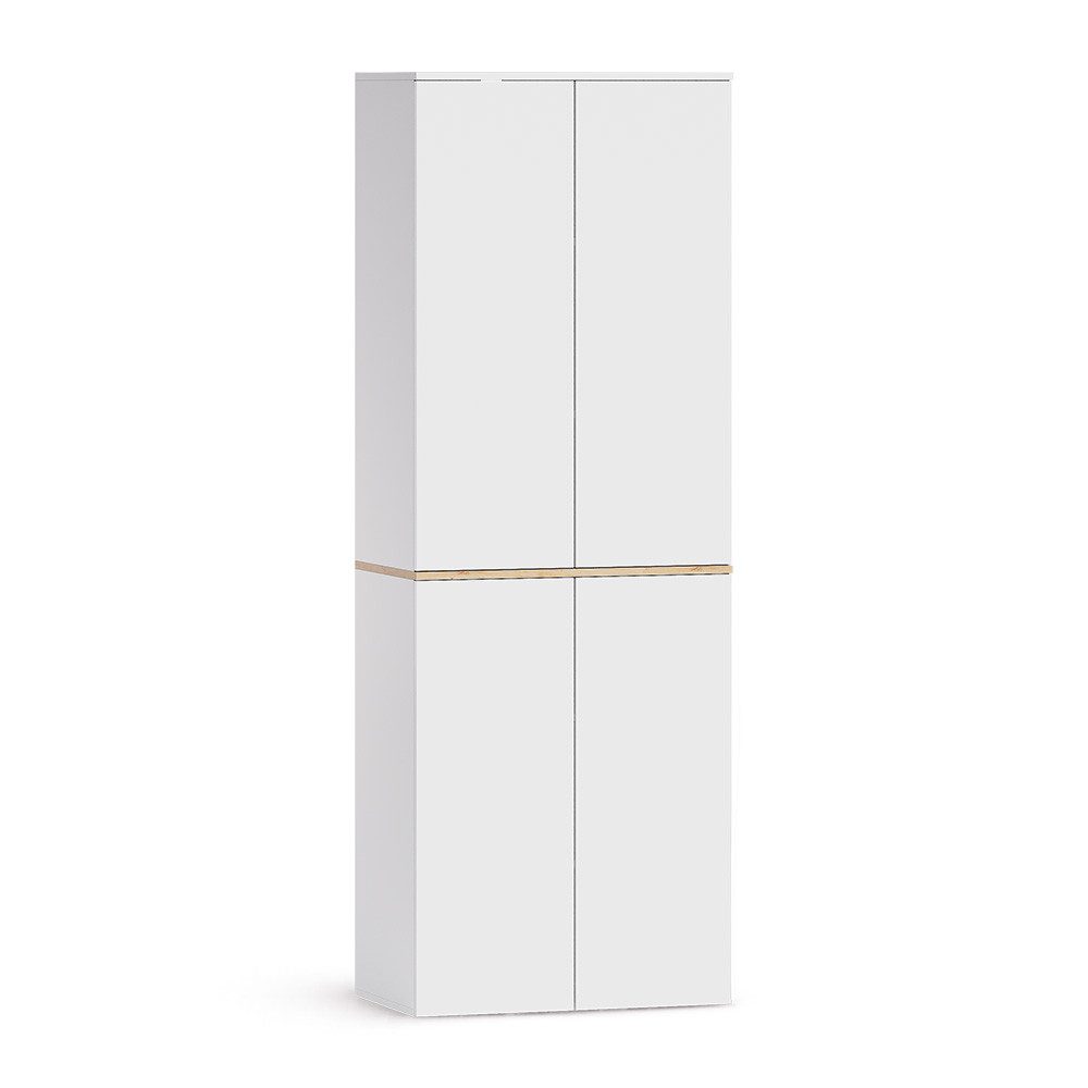 Vicco Hochschrank Viktor, Weiß/Artisan-Eiche, 68 x 188.6 cm mit 6 geschlossenen Fäc... (1-St)
