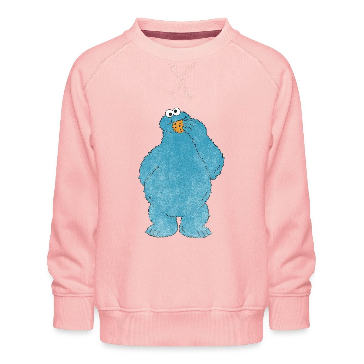 Spreadshirt Sweatshirt Sesamstraße Krümelmonster Naschen Kinder Premium Pullover (1-tlg)