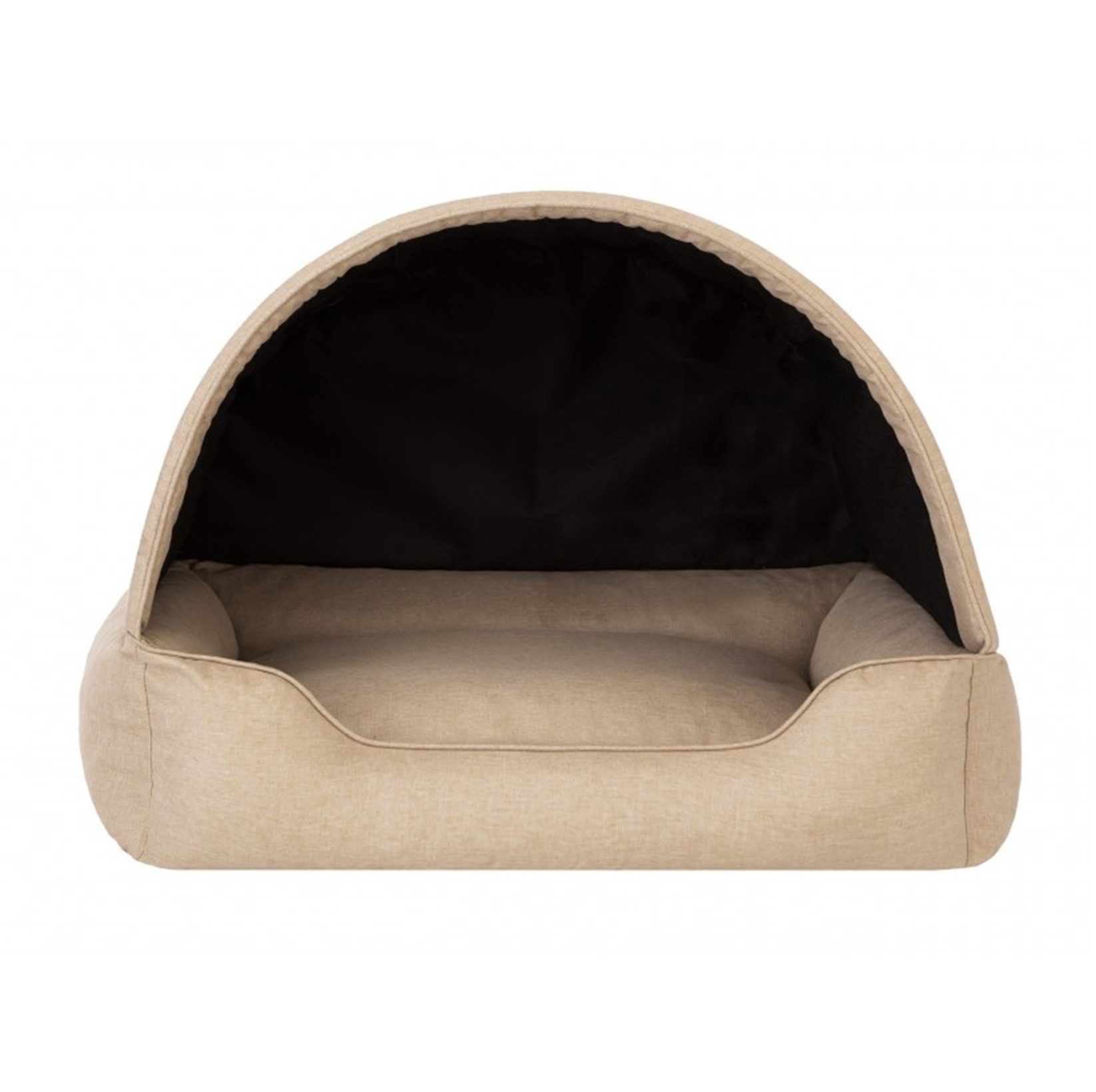 Hobbydog Hundehütte Hundehöhle aus Ökoleinen, waschbar und Bezug abnehmbar, PU-Hartschaum, 30°C waschbar, 2 Größen