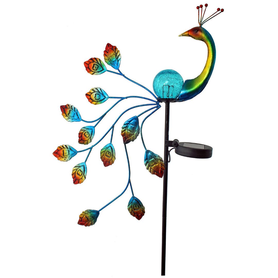 abc HOME LED Gartenleuchte Pfau, LED, Solarpanel, Lichtsensor, 92 cm H, LED fest integriert