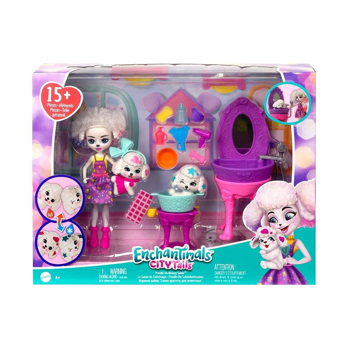 Mattel® Spielwelt Mattel HHC20 - Enchantimals City Tails - Poodle Do Schönheitssalon, Spielset