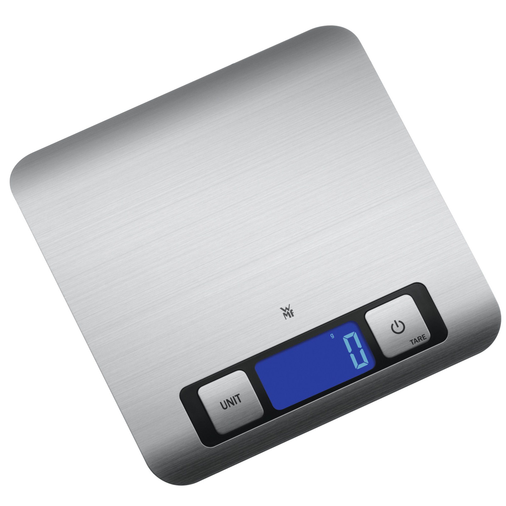 WMF Küchenwaage Digitale Küchenwaage, 20 x 20 cm, (1-tlg., inkl. 2x Batterien (CR2032), Batteriestandsanzeige und Abschaltautomatik