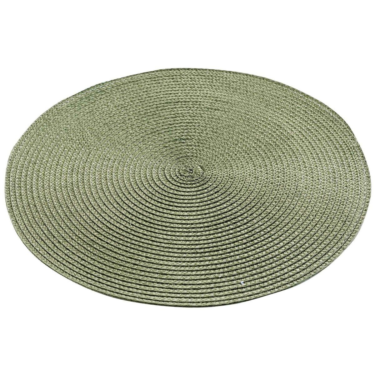 Macosa Home Platzset Tischset 4 STK. vers. Farben Kunststoff 35 cm rund Platzsets, (4er Set), Tischmatte Platzmatte Tisch-Unterlage Tischset