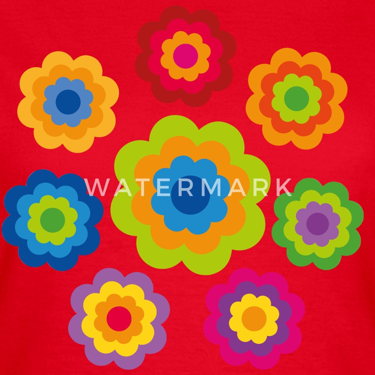Spreadshirt T-Shirt 70er Jahre Hippie Flower günstig online kaufen