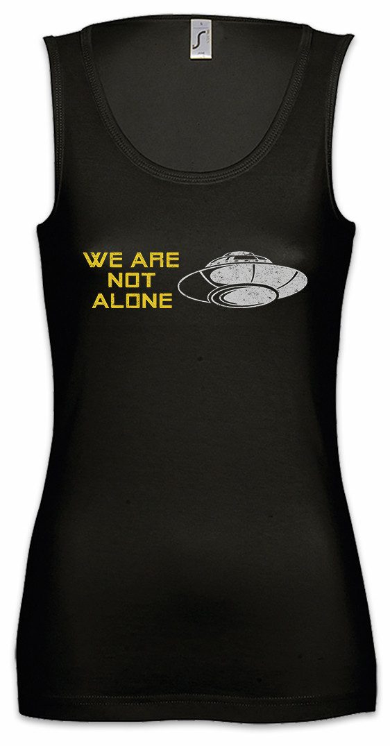 Tanktop We Are Not Alone Ärmelloses Damen T-Shirt Fargo Ufo Alien Sign Zeichen