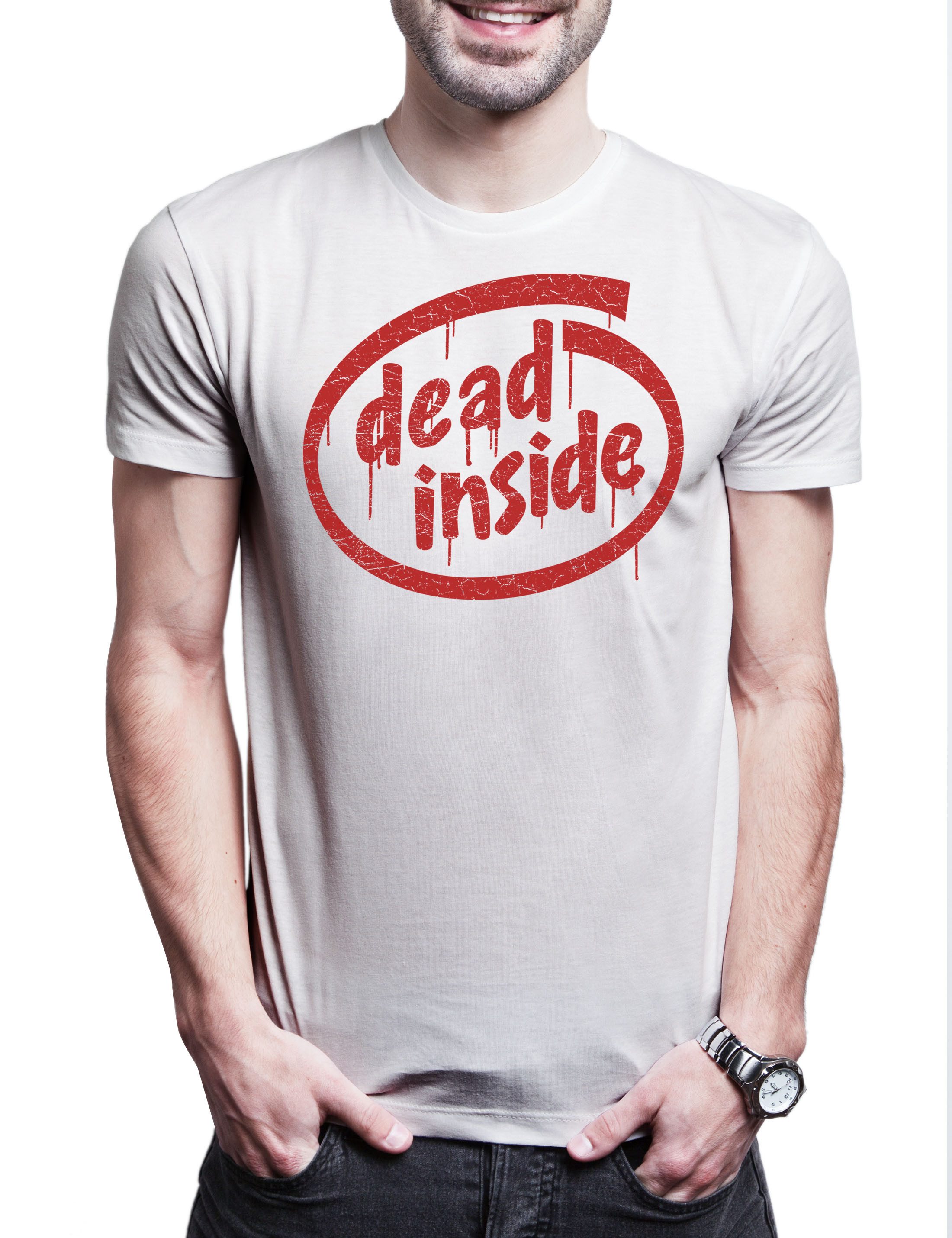 Print-Shirt Dead Inside Herren T-Shirt Horror Zombie Death Zombies Gothic Goth
