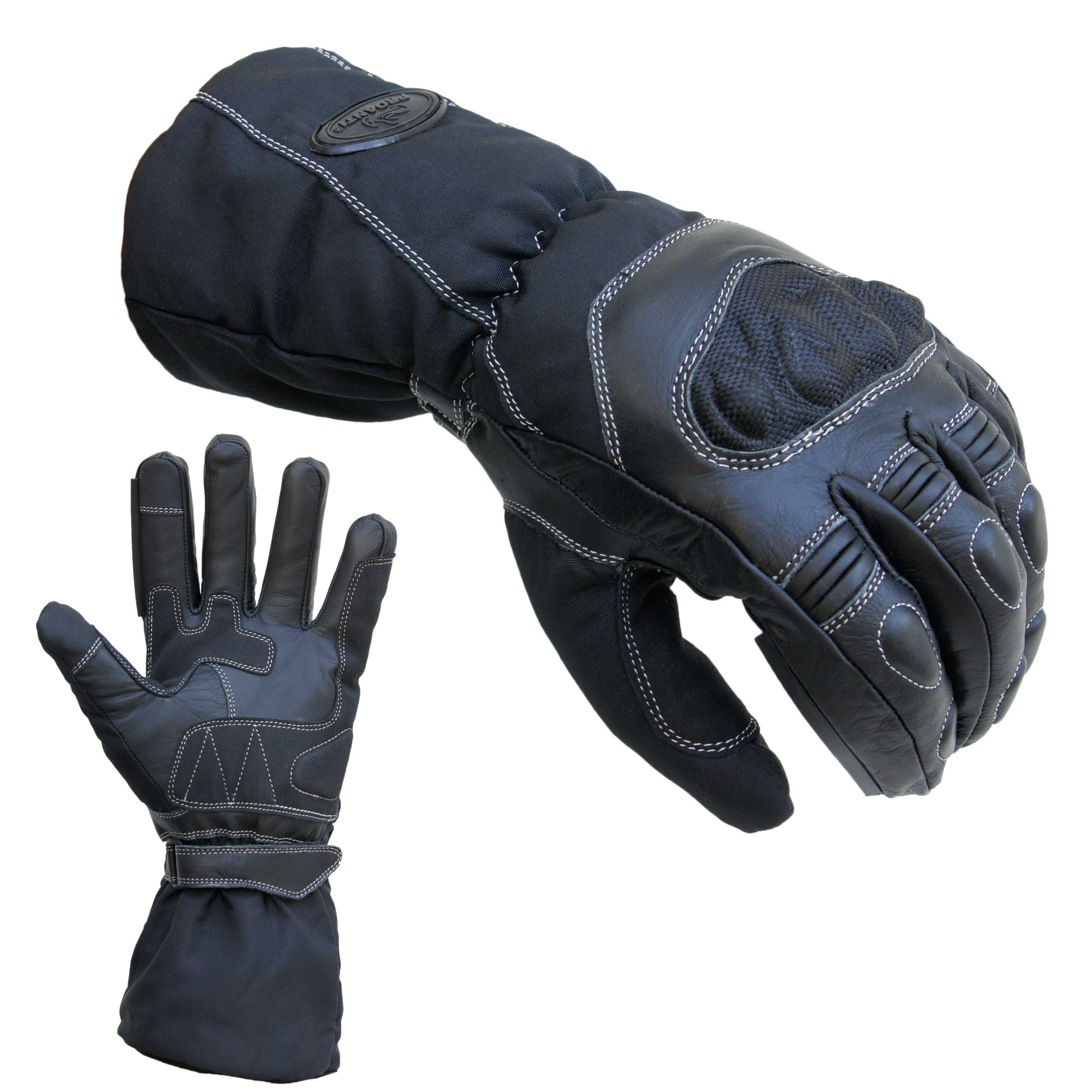 Motorradhandschuhe PROANTI Regen Motorradhandschuhe Lange Stulpe Visierwischer