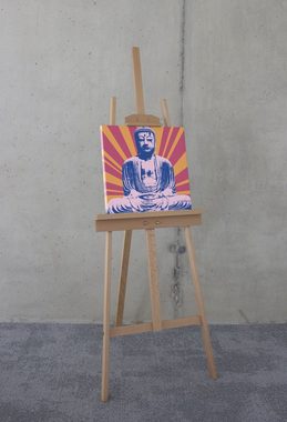 Komar Leinwandbild Hippie Buddha, (1 St), 40x40 cm (Breite x Höhe), Keilrahmenbild